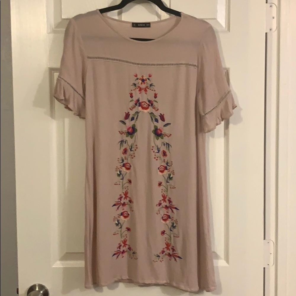 Blush Sundress with Embroidery